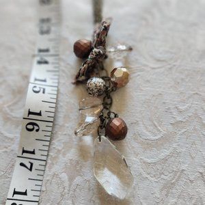 Bejeweled and Charmed Bronze Toned 18" Necklace